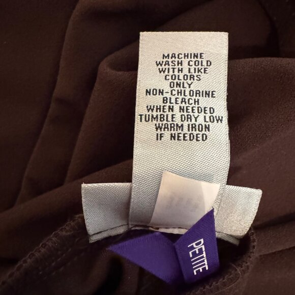 Catherines Dark Brown Crepe Knit Pull On Slacks Size 1XWP (18/20) NWT - Picture 11 of 15